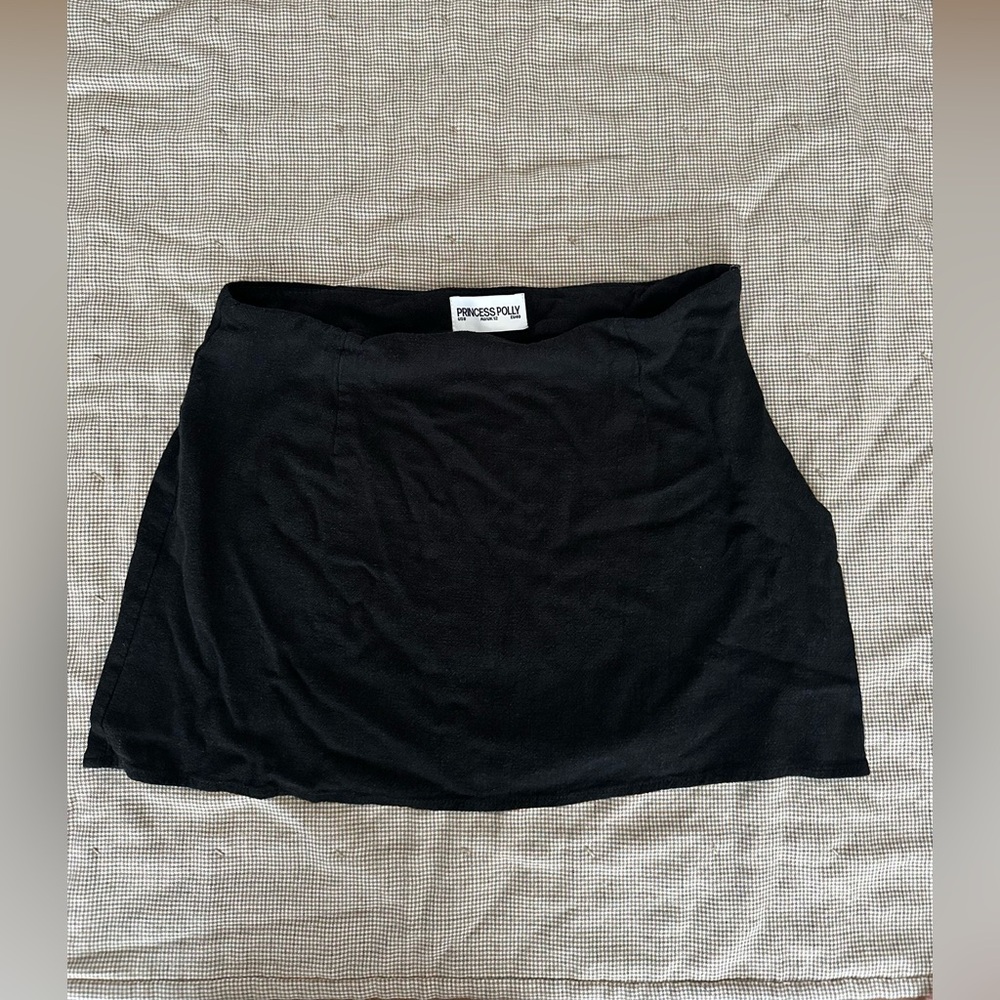 Princess Polly Black Stretchy Mini Skirt